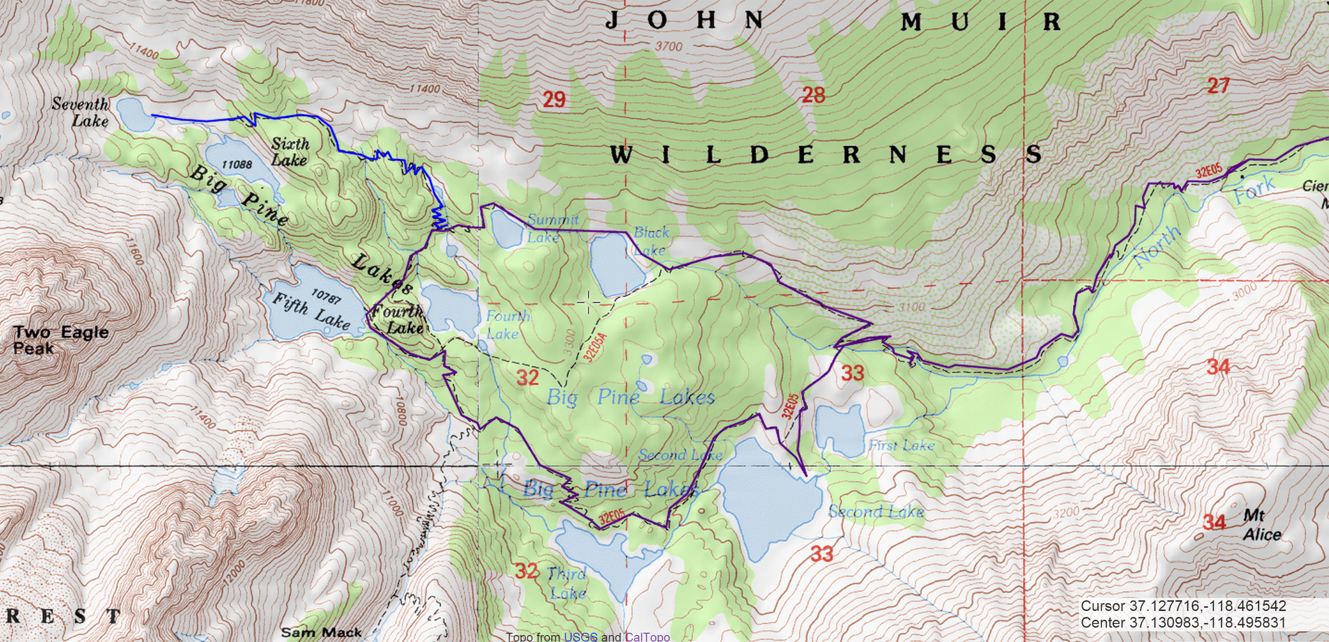 Trip Planning North Fork Of Big Pine Creek Gear Reviews Trip Reports Trail Stats 6922